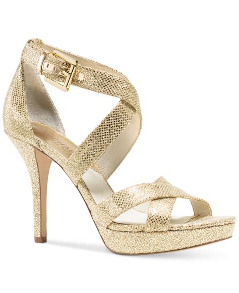 michael kors gold running shoes|michael kors sandals with heel.